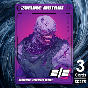 3 fichas de Zombie Mutante para MTG - Street Clans de Alfie SK275