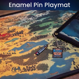 Dnd Map Magic Pin Playmat - Old School Style - Custom Art - Compatibel met magie - Mtg-accessoire cadeau