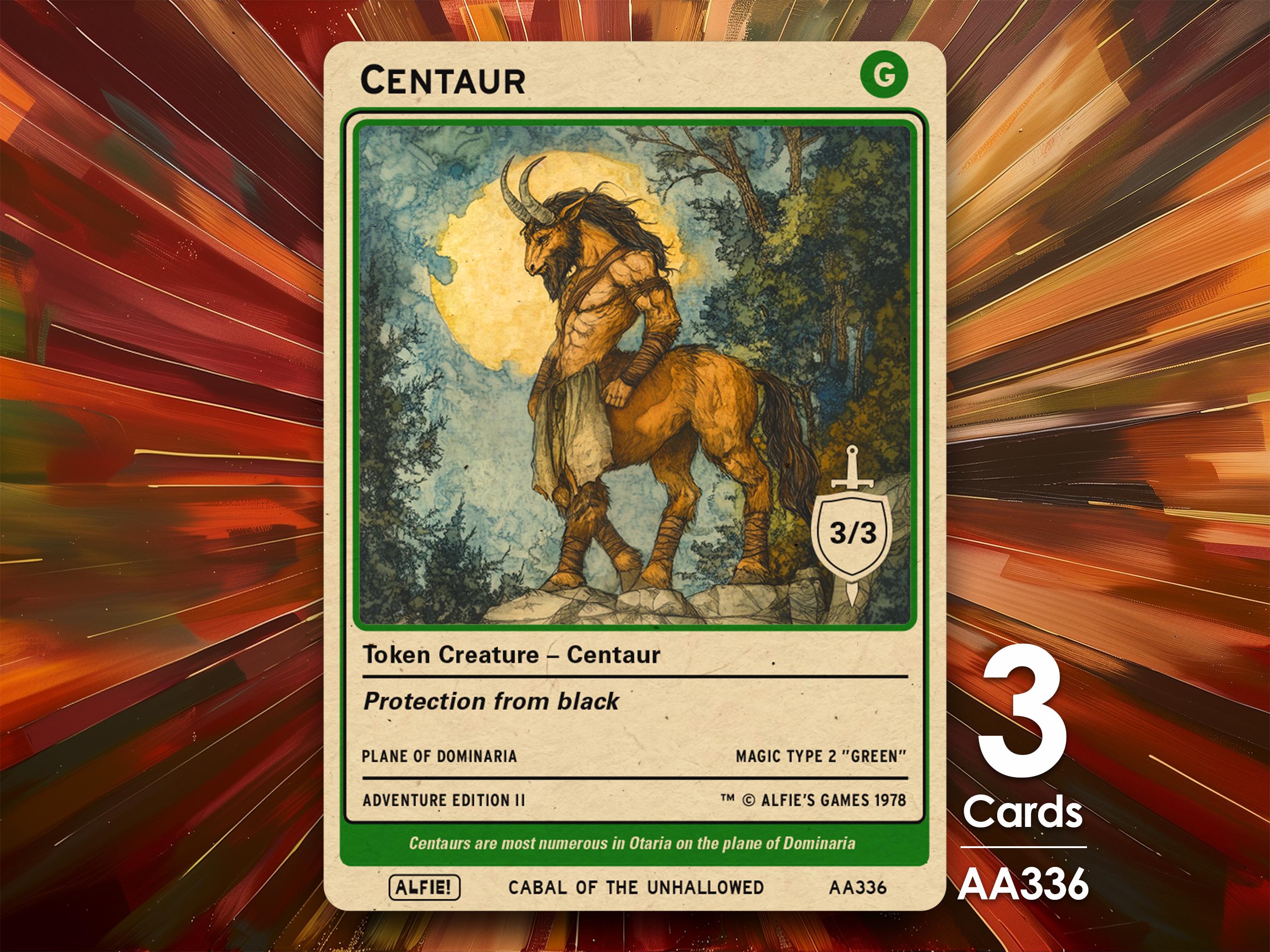Confidence/自信 token (Promo FAB394) 3x Centaur Token for MTG - Alfie's Adventure by Alfie - AA336 - Etsy