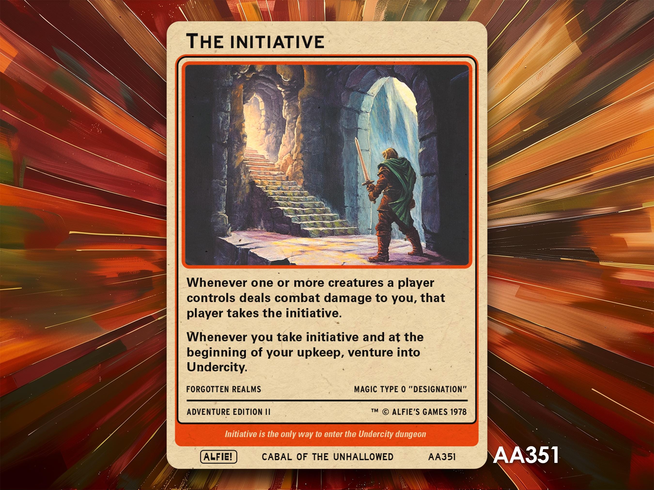 initiative mtg cards Stainless Steel Initiative Token - Metal MTG Tokens main image 0