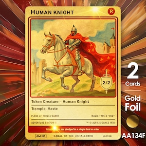 人間騎士トークン 4枚 009/004)《人間・騎士+人間トークン/Human Knight+Human Token
