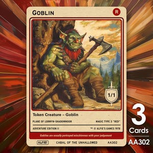 3x Goblin-token voor MTG - Alfie's Adventure van Alfie AA302