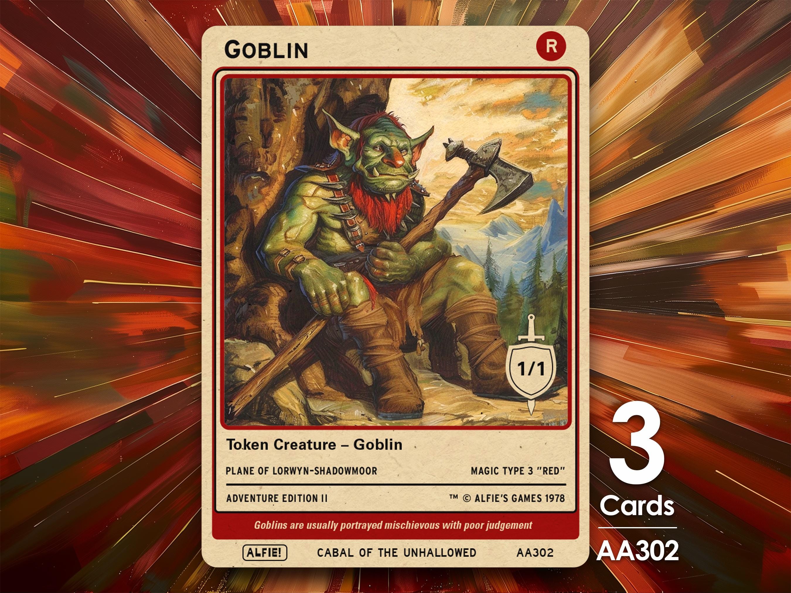 3x Goblin Token for MTG - Alfie's Adventure by Alfie AA302 - Etsy