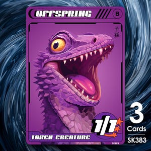 3x Lucertola Nera Progenie per MTG - Street Clans di Alfie SK383