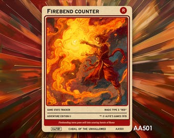 Firebend Counter MTG Token - Alfie's Adventure by Alfie AA501