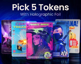 5 Foil Tokens for MTG of your choice