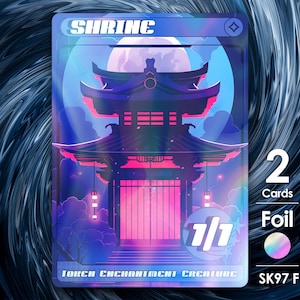 2x Schrein Folientoken für MTG - Street Clans von Alfie SK97F