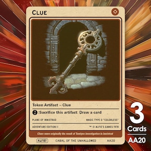 3x Clue MTG Token - Alfie's Adventure von Alfie - AA20