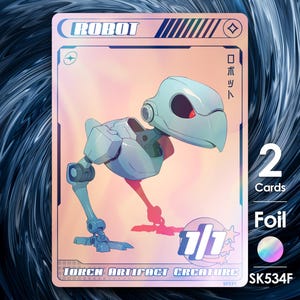 2x  Robot 1/1 Foil Tokens for MTG - Street Clans by Alfie SK534F