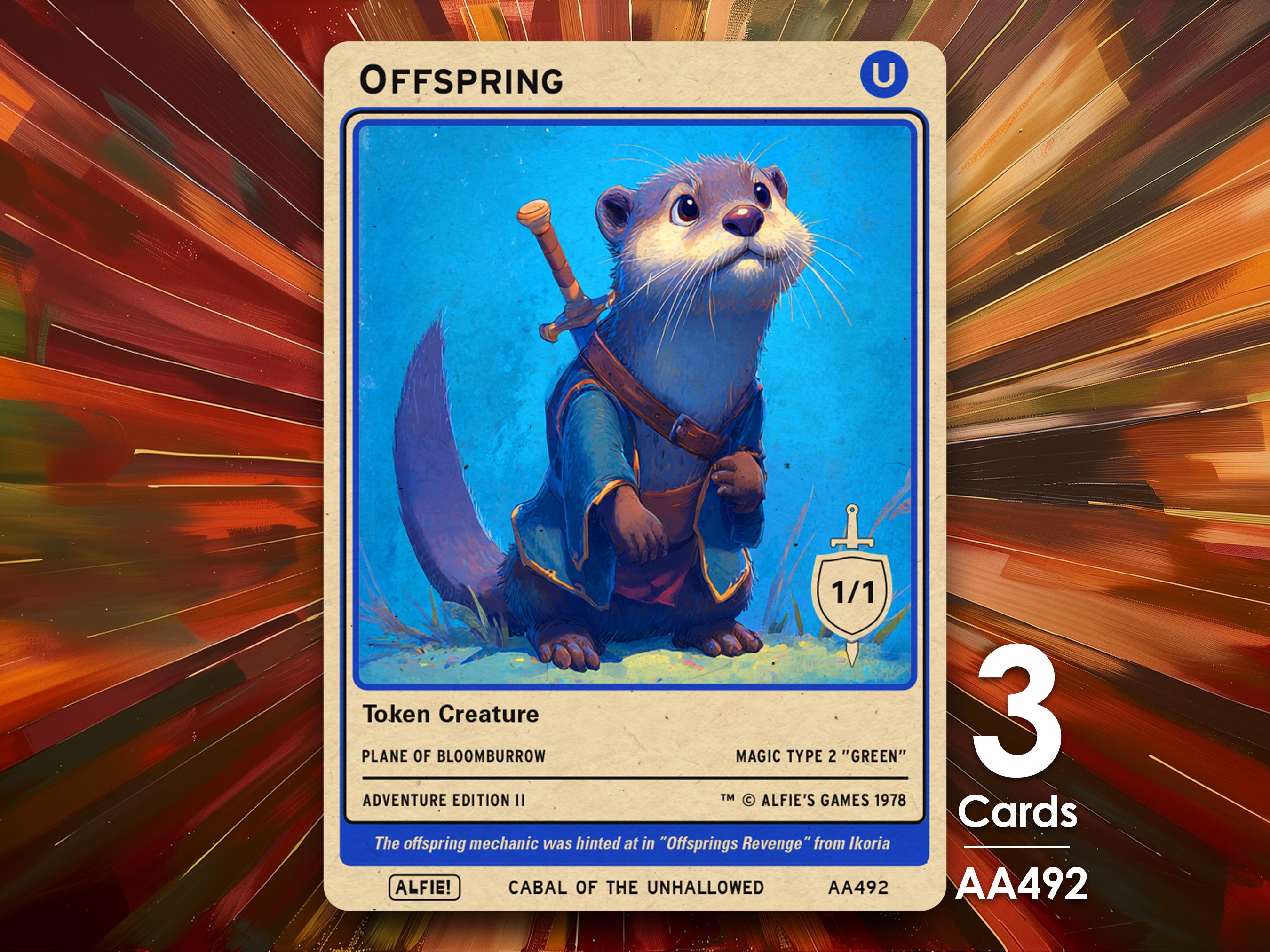 Otter token Magic mtg | Custom Retro Style | Alfies! Otter token Magic mtg | Custom Retro Style | Alfies!