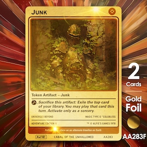 2x Junk Gold Foil-token voor MTG - Alfie's Adventure by Alfie AA283F