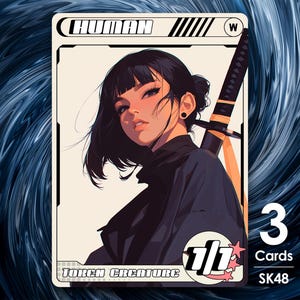 3 fichas humanas para MTG - Street Clans de Alfie SK48