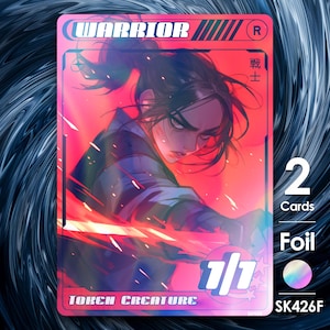 2x Warrior rode foliemunten voor MTG - Street Clans by Alfie - SK426F