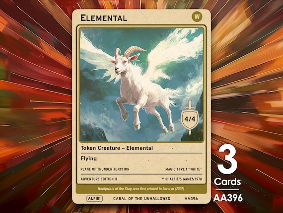 3x Elemental White MTG Token - Alfie's Adventure by Alfie AA396