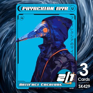 3x Phyrexian Myr Blue Tokens für MTG - Street Clans von Alfie - SK429
