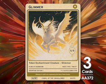 glimmer cards mtg Glimmer // Shard Double-Sided Token [Duskmourn: House of Horror Tokens