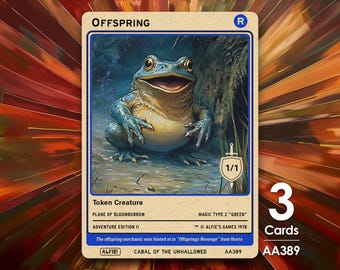 3x Offspring Blue MTG Token - Alfie's Adventure by Alfie - AA389