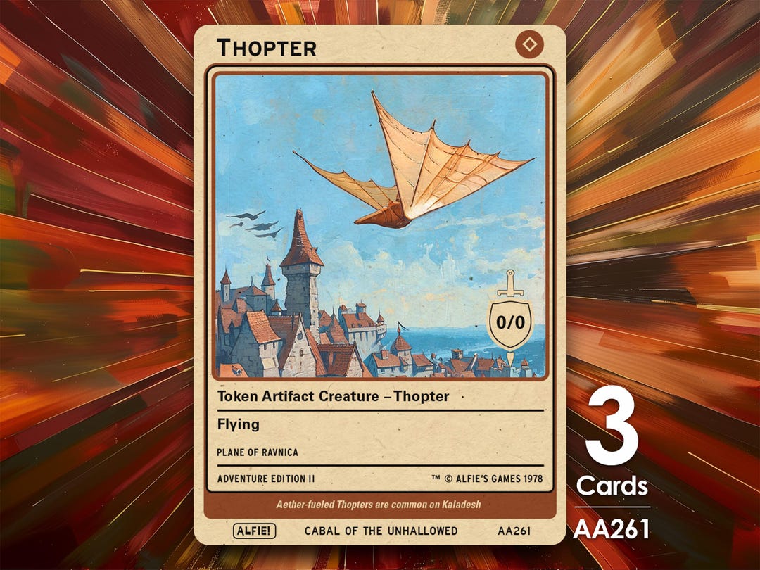 3x Thopter 0/0 MTG Token - Alfie's Adventure by Alfie AA261 - Etsy