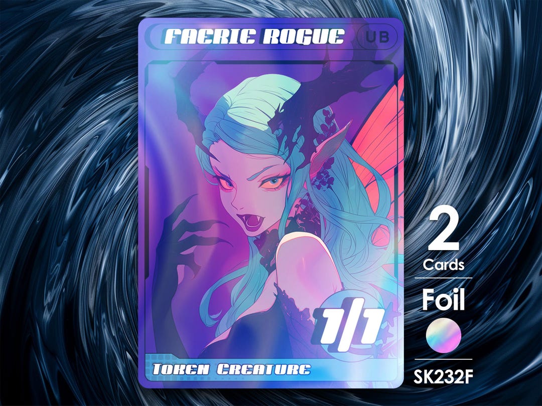 MTG用フェアリーローグ青黒フォイルトークン2枚 - ストリートクランズ