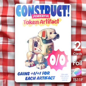 2x Construct Token Foil för MTG - Thraben Supermarket av Alfie TS11F