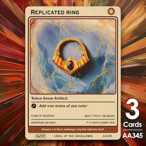 3 fichas de Anillo Replicante para MTG - La Aventura de Alfie, de Alfie AA345