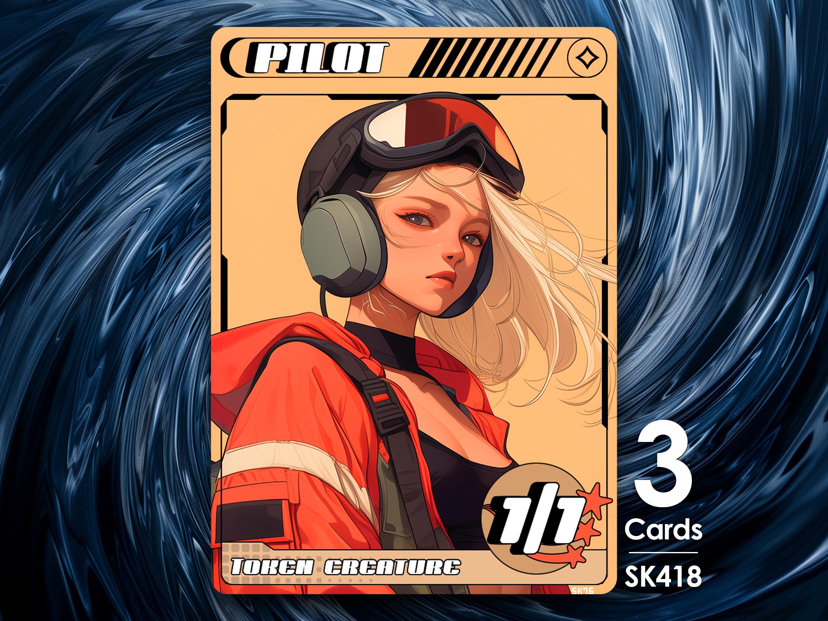 3x Pilot Token for MTG - Street Clans by Alfie - SK418