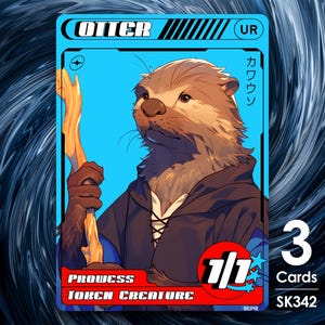 3x Otter-token voor mtg - Street Clans van Alfie SK342