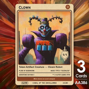 3x Clown MTG-token - Alfie's Adventure van Alfie - AA386
