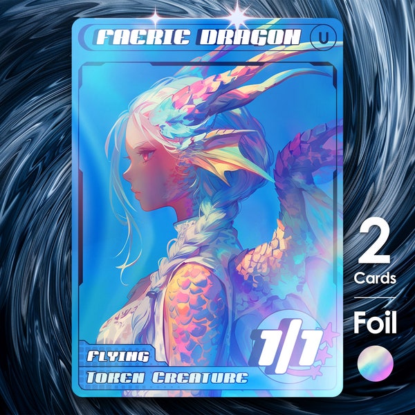 Faerie Dragon foil token x2 for Magic mtg - Street Clans - SK149F