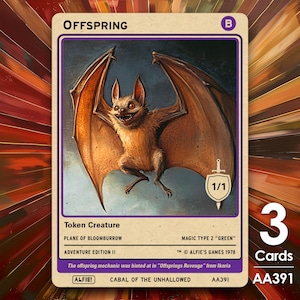 3x Gettoni MTG Neri Prole - L'Avventura di Alfie di Alfie - AA391