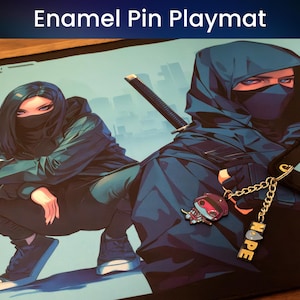 Tapete de juego con pin mágico del Clan Ninja - Clanes callejeros - Compatible con Magic - Accesorio de regalo Mtg