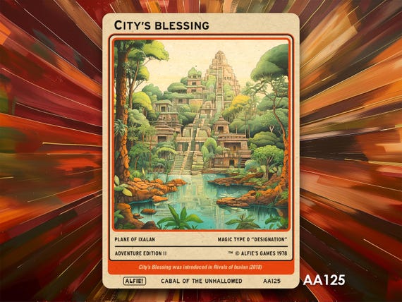 city's blessing mtg cards City's Blessing Token Pack for Magic the Gathering MTG: 4 pack City's  The  Adventurer's Press