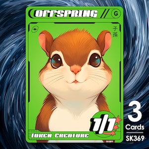 3x Scoiattolo verde prole per MTG - Street Clans di Alfie SK369
