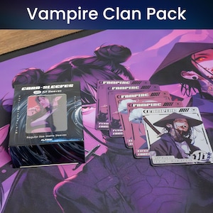 Vampir Clan Pack - Krabbeldecke, Art Sleeves und Tokens - Kompatibel mit Magie - Mtg Zubehör Geschenk