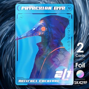 2x Phyrexian Myr Blue Foil-tokens voor MTG - Street Clans by Alfie - SK429F