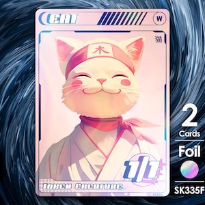 2x Cat 1/1 folietokens voor mtg - Street Clans by Alfie - SK335F