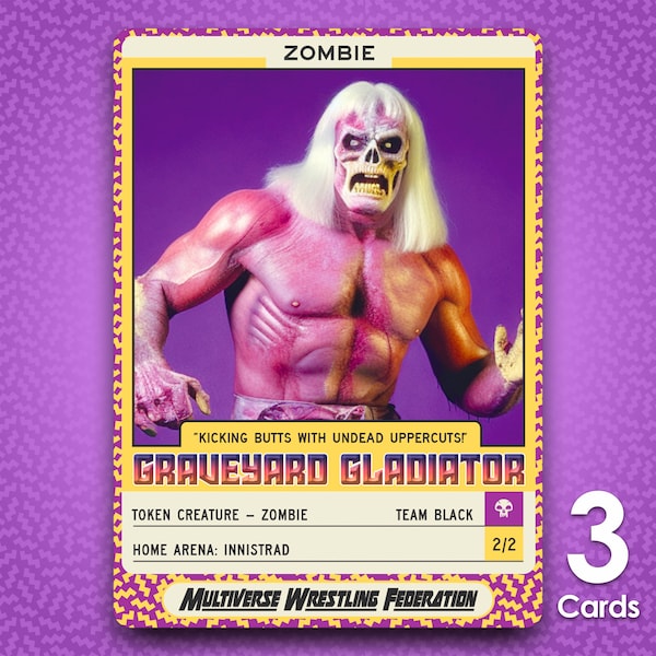 Zombie Token 2/2 x3 for Magic - Multiverse Wrestling Federation - MW25