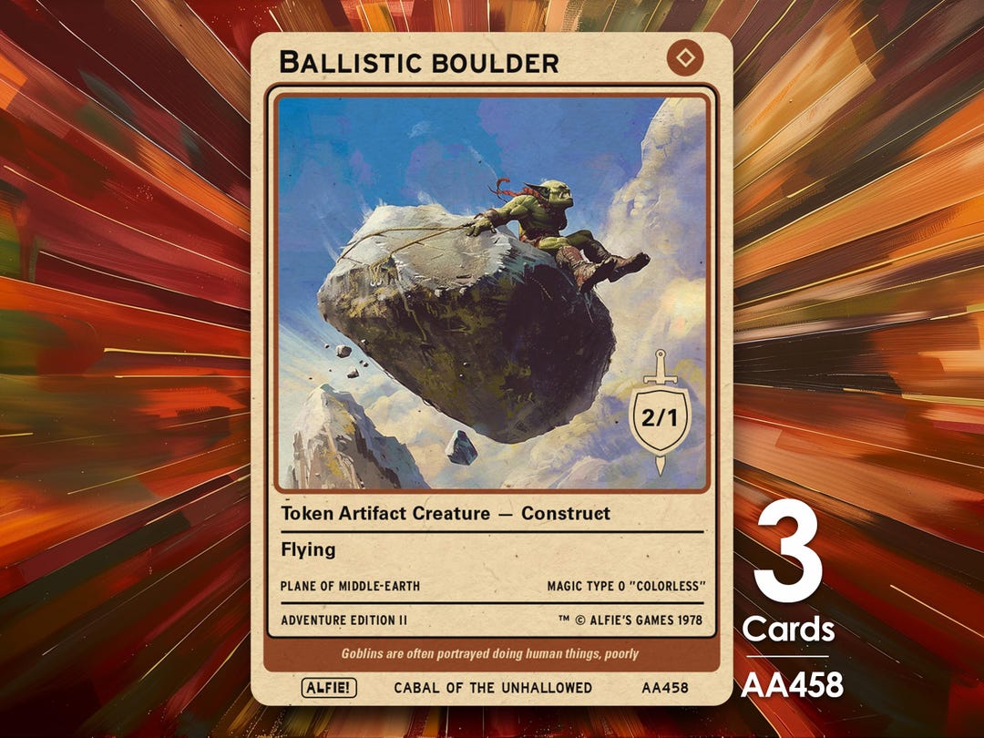 Boulder Token 3x Ballistic Boulder Tokens for MTG - Alfie's Adventure by Alfie AA458 ...
