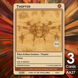 3x Thopter 1/1 MTG-token - Alfie's Adventure van Alfie AA27