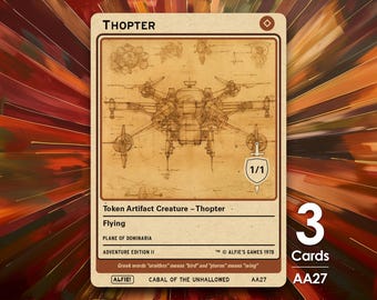 3x Thopter 1/1 MTG Token - Alfie&#39;s Adventure by Alfie AA27