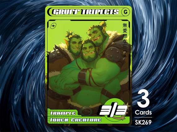 Gruff Triplets token Magic mtg | Custom Anime Style | Alfies!