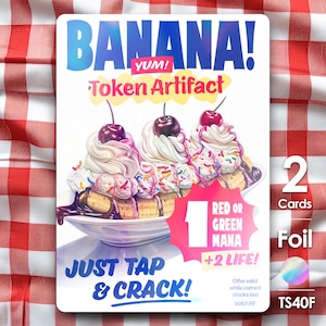 2x jetons en feuille de banane pour les magasins - Supermarché Thraben - TS40F