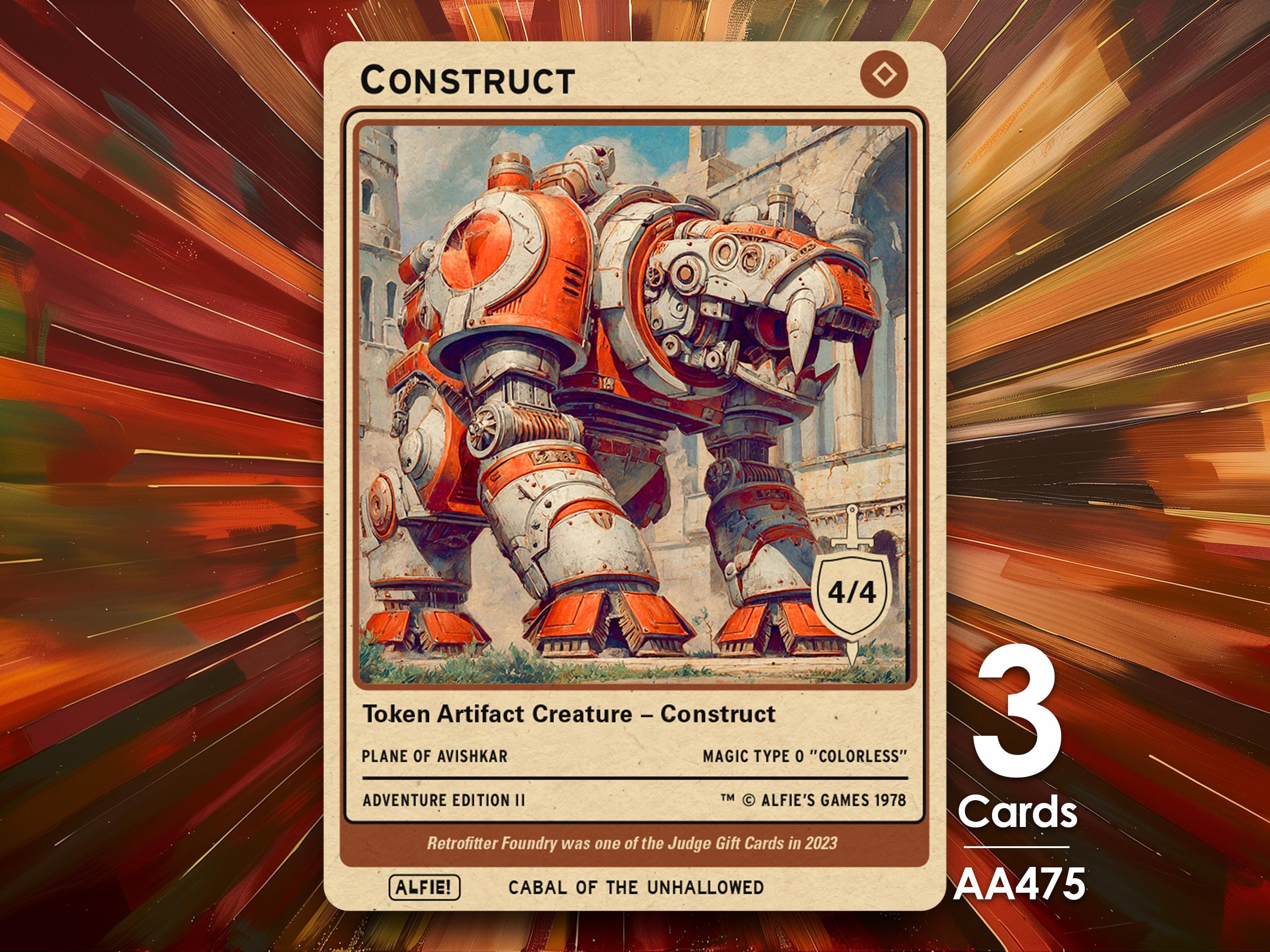構築型 4/4 MTG トークン 3 枚 - アルフィーの冒険 (Alfie AA475 作