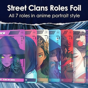 Folietokensbundel met alle 7 rollen voor Mtg - Street Clans SK129-135