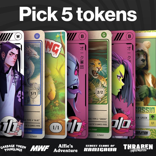 5 Magic tokens of your choice (Non-Foil)