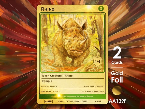 mtg rhino cards Siege Rhino-Magic The Gathering Artist proofs – CatDirty main image 0