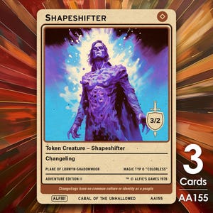 3 fichas de MTG Cambiaformas 3/2 - La aventura de Alfie por Alfie AA155