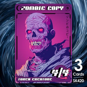 3x Gettoni Copia Zombie per MTG - Street Clans di Alfie - SK420
