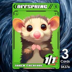 3x Filhos Possum Verde para MTG - Street Clans por Alfie SK376
