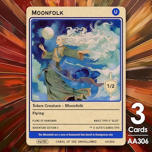 3x Moonfolk MTG-token - Alfie's Adventure van Alfie AA306
